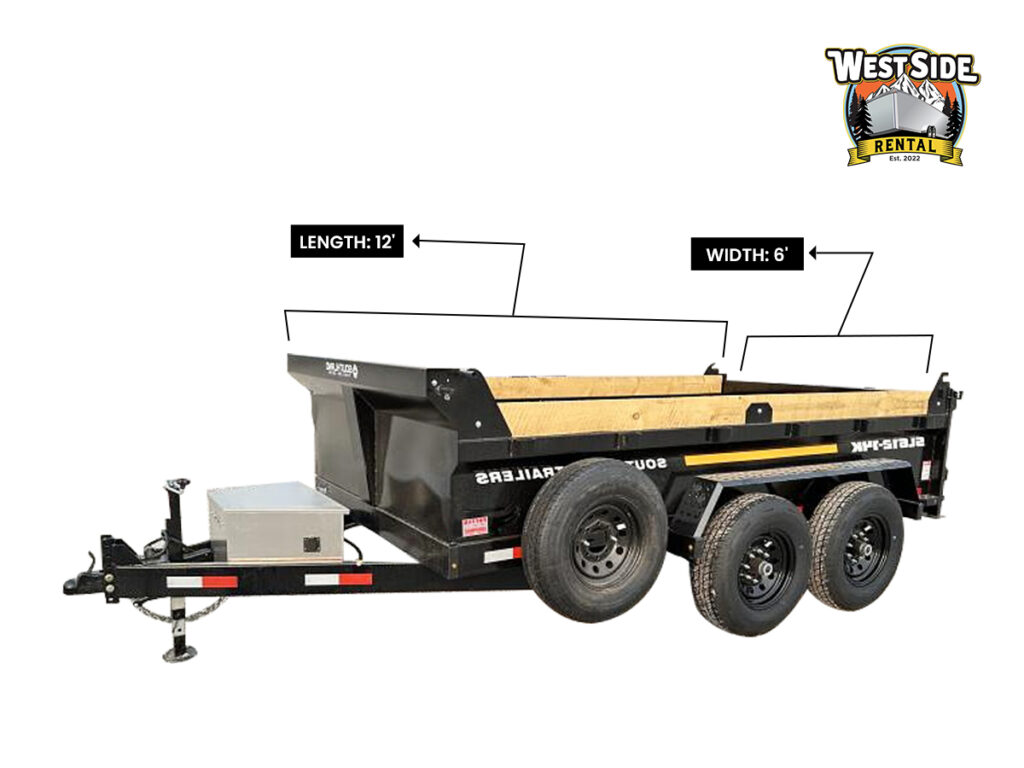 6x12 ft dump Trailer Rental