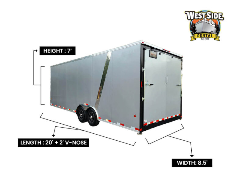 8.5x20 Ft Enclosed Cargo Trailer Rental