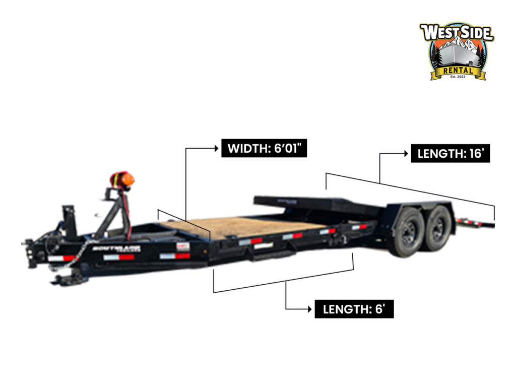 22 ft tilt flat deck trailer