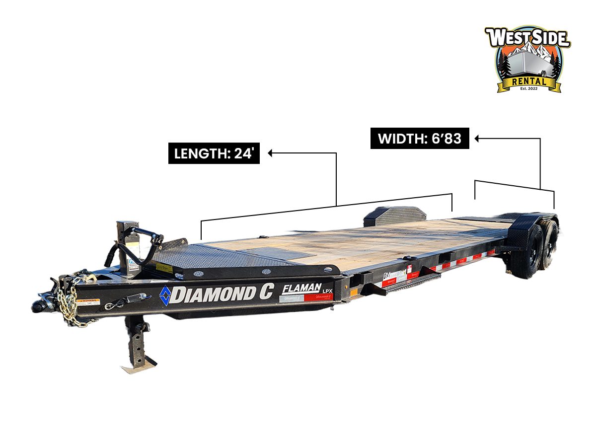 24 ft Flat Deck Trailer 1 24 ft flat deck trailer Rental