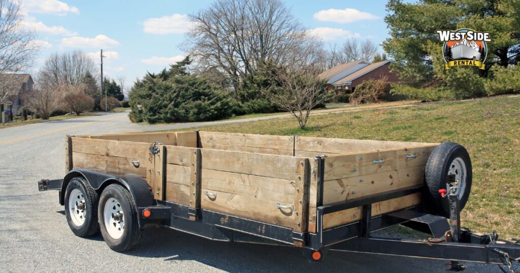 Parked trailer on a Level Surface