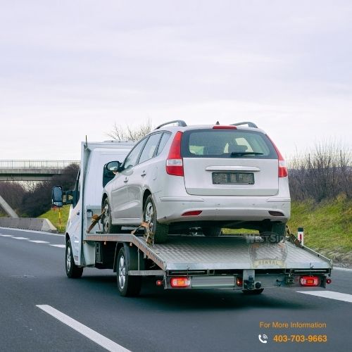 A Car Hauling company moving Cars to destination