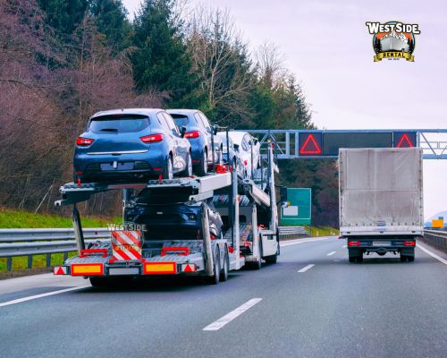 A Car Hauling company moving Cars to destination
