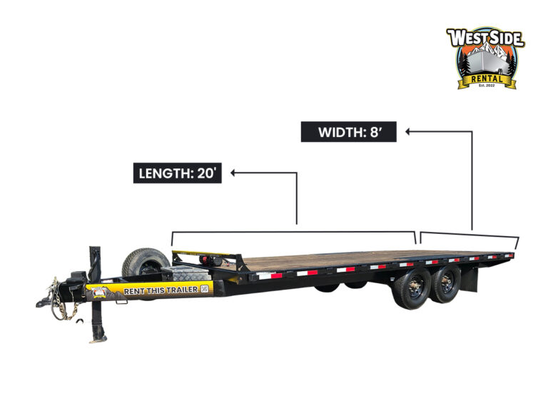 20 ft deckover flatbed trailer