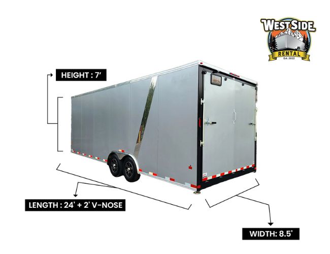 24 ft enclosed trailer