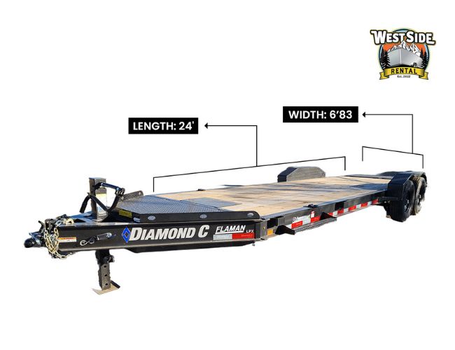 24 ft flat deck trailer