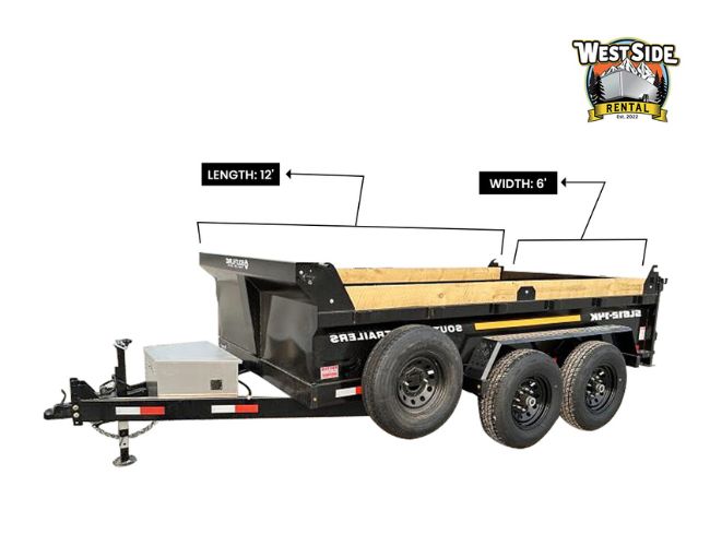 6x12 ft Dump Trailer Rental 2
