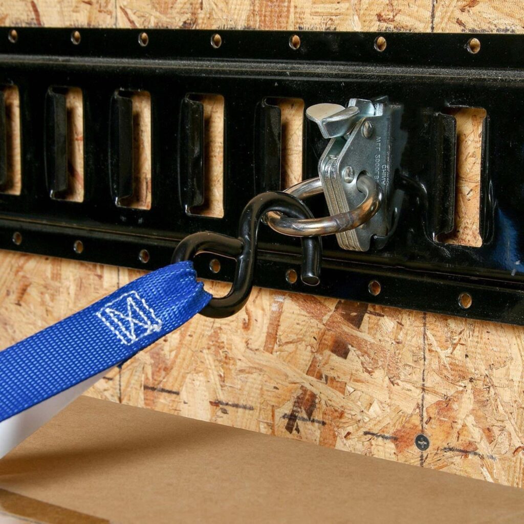 360 E Slot Swivel accessory attached to an E Track rail