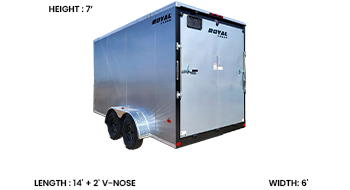 14-ft-Enclosed (14 + 2 V-NOSE)-Trailer