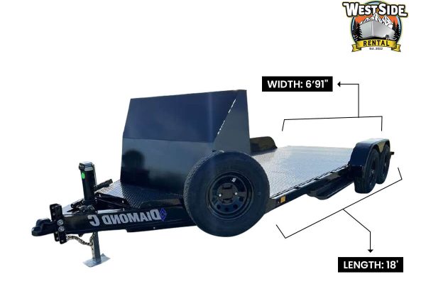 Tilt Deck Trailer 142 18 ft car hauler flatdeck trailer