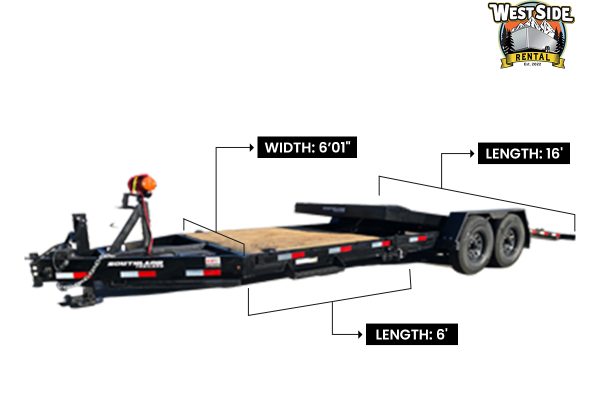 Deckover 157 22 ft tilt flat deck trailer