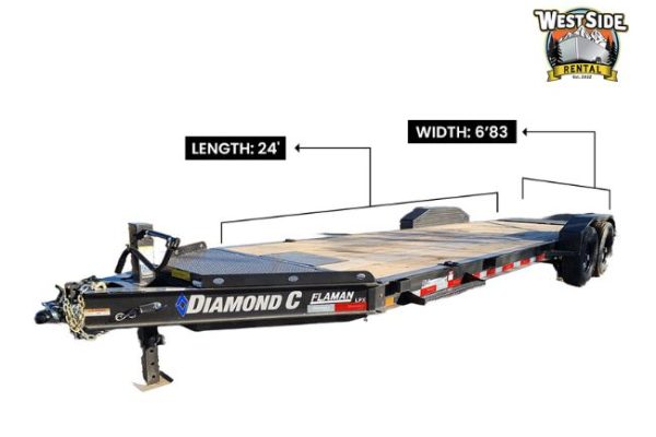 Tilt Deck Trailer 123 24 ft flat deck trailer