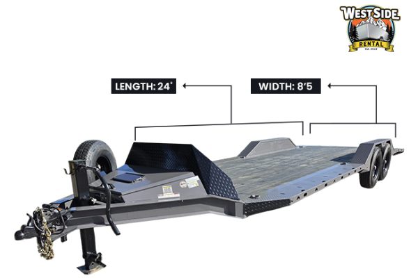 Tilt Deck Trailer 132 24 ft Bumper-Pull Car Hauler Trailer