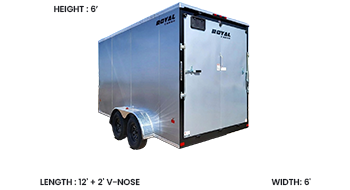 6x12ft enclosed trailer